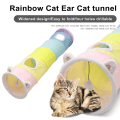 Miniatyrbillede 2 af 5: Cat Tunnel Toy Interactive Foldbar Reptålig Stort rum Bærbart Udrymmesbesparande Lindra tristess Cat Tunnel Multicolor