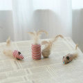 Pikkukuva 5 / 5: 7. Cat Feather False Mouse Stick Teaser Wand Ball Lemmikkien pureskeltava set Random Color