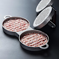 Miniatyrbillede 1 af 2: Burger Kødform Rund Hamburger Press Aluminiumslegering Hamburger Kød Oksekød Grill Form Burger Press Patty Maker Form Køkken