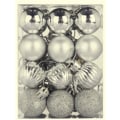 Miniatyrbild 2 av 4: 24st julkulor prydnadsföremål för jul julgran splittersäkra julgransdekorationer Stor hängande boll silver
