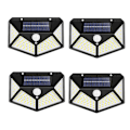 Miniatyrbilde 1 av 5: 2/4/6/8 stk 100 LED Solar Vegglys Utendørs Solar Lamp PIR Bevegelsessensor Solcelledrevet Sollys Gatelys for hagelys 4pcs