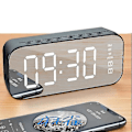 Miniatyrbild 3 av 5: Mini Multi-funktion trådlös Bluetooth Audio Mirror Väckarklocka Smart Speaker Black