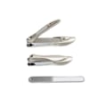 Miniatyrbild 2 av 5: Anti-stänk Mantis Nagelklippare Set Champagne Nagelklippare Manikyr Stor hushålls Nagelklippare i rostfritt stål Presentförpackning Mantis three-piece set