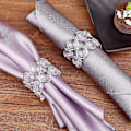 Pikkukuva 3 / 4: Lautasliinasormukset, 6 set :n sarja Käsintehdyt lautasliinasormukset Sparkly Crystal Beads Pöytä