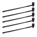 Miniatyrbilde 2 av 10: 5 stk. Plum Blossom Dermal Hammer med enkelt ende, sort ABS-håndtak og rustfritt stål for industriell bruk