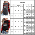 Pikkukuva 2 / 2: Hhcx-naisten jouluprintti Pitkähihainen pusero Loose Pullover T-paita Basic Topit Black M
