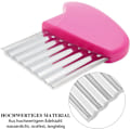 Pikkukuva 2 / 5: Chips Wave Cutter, 2-pack ruostumattomasta teräksestä valmistettu perunaleikkuri, (vaaleanpunainen ja syaani)