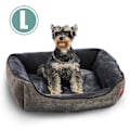 Miniatyrbillede 1 af 5: Flannel Simple Square Kæledyrsstrøelse Blød Komfortabel Dybsovende Katteseng Hundeseng L
