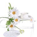 Miniatyrbillede 2 af 5: Simulering Krysantemum Krysantemum Buket Enkelt Daisy Bryllup Buedekoration Blomsterarrangement Krysantemum Simulering Blomst Falsk Blomst Sof blue