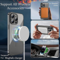 Miniatyrbild 4 av 4: Mode Transparent Magnetisk Trådlöst Case För Magsafe För Iphone 14 Plus 13 12 11 Pro Max Plating Mjukt Cover Black For iPhone 12Pro Max