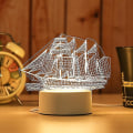 Miniatyrbilde 1 av 4: Julepynt til hjemmet Tre Elg 3d Akryl Nattlys Julegave Nyttår Home Decore String Lights Julenissen Ornament 477811 2