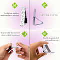 Miniatyrbillede 5 af 5: Justerbar rustfrit stål dugebetræk Jumbo Clips Klemmeholder 1PCS