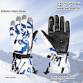 Miniatyrbild 2 av 4: Liangnv Vattentäta vinterhandskar för barn med dragkedja Snow Skidhandskar Pojkar Flickor Småbarn Touchscreen Snowboardhandskar