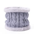 Miniatyrbillede 1 af 3: Småbørn Uldtørklæde Vinter Twisted Cashmere strikket tørklæde Pink Grey