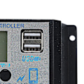 Miniatyrbillede 4 af 5: Solpanel Regulator Charge Controller Usb 30a 12v-24v med dobbelt usb oplader Silver