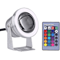 Miniatyrbillede 1 af 4: Pool Source LED-lampe Fjernbetjening Undervandslys Farveændring Akvarium Poollys (sølv Shell Rgb) 10 W