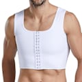 Miniatyrbillede 1 af 5: Mænd Gynækomasti Shaper Ny slankende brystkontrol bryster Shapewear Undertøj Mavebælte Krogkontrol Hook White M