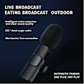 Miniatyrbillede 4 af 5: Trådløs Lavalier Mikrofon Mini Mic til Tiktok Optagelse Vlog Live Streaming Støjreduktion iPhone Lightning Interface