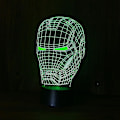 Miniatyrbillede 4 af 4: Hhcx-iron Man Mask 3d Led Natlampe Børne Soveværelse Bordlampe