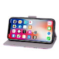Miniatyrbild 5 av 5: Vit kattmönster färgad ritning horisontellt flip case för Iphone X/Xs
