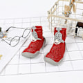 Miniatyrbillede 3 af 5: Baby Småbørn Anti-slip Slipper Gulv Åndbar Tykke Vinter Varme Sko Sokker Red shark 24and25