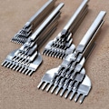 Miniatyrbilde 4 av 5: Lær håndverksverktøysett rustfritt stål hullmeisel gravering søm Punch Tools Kit 4mm
