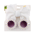 Pikkukuva 1 / 5: 2 kpl / set Daisy Flower -aurinkolasit elastisella nylon baby päänauhalla Bohemia