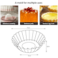 Pikkukuva 3 / 4: 32 kpl ruostumattomasta teräksestä valmistetut muffinivuoka Tartlet-muotit uunivuoat tarttumattomat 40pcs
