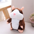 Miniatyrbillede 1 af 5: Talking Hamster Plys Legetøj Repeat You Say Sjove børnetøjstøj Talking Record Plys interaktivt legetøj Dark brown