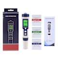 Miniatyrbild 1 av 5: Vattentestare, bärbar 5-i-1 funktion Vattentestare Digital PH/Salthalt/Temperature/TDS/EC-mätare för trädgårdslabb