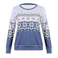 Miniatyrbillede 1 af 3: Hhcx-christmas Dame Langærmet striktrøje Xmas Print Jumper Toppe Grey M