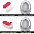 Miniatyrbillede 3 af 4: 4 Stk Toiletsæde Bumpers Kit Universal Toilet Seat Buffer Stoppers