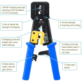 Miniatyrbilde 5 av 5: Profesjonelt Ez Pass Through Crimping Tool - Ratchet Crimper - Wire Stripper for gamle Internett-kontakter