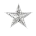 Miniatyrbillede 1 af 3: 10 stk Sølvstjerner Broderede Badges Stryg Patches Motiv Applikation Stickers Silver