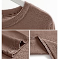 Miniatyrbild 4 av 4: Basic T-shirt O-halsad Långärmad Kvinnor Höst Bottoming Tee Tops All Match Tee Shirt Plus Size Undershirt L grå1 L gray1