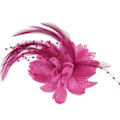Miniatyrbild 1 av 3: Kvinnor Blomma Fjäder Corsage Hårband Pin Hårklämma Huvudbonader Festdekor Present Rosa Pink