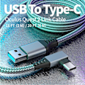 Pikkukuva 3 / 5: Link-kaapeli Oculus Quest 2:lle, nopea lataus ja tietokoneen tiedonsiirto USB C 3.2 Gen1 5 Gbps PD -siirtolaturikaapeli VR-kuulokemikrofonin linkkikaapeli Grey 3M