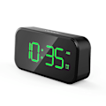 Miniatyrbild 3 av 5: Helskärmsledd väckarklocka Klassisk USB direktkontakt Digital elektronisk väckarklocka svart ram grön black frame green