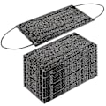 Miniatyrbild 2 av 5: 100 stycken svarta engångsmasker, svarta masker engångsmasker med 3 lager andas för vuxna, svarta masker