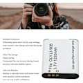 Miniatyrbilde 2 av 4: Oppladbart Li 90B-batteri, 1200mAh TG5 TG4 SP100 TG3 for Ricoh GR3 GRIII