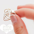 Miniatyrbillede 2 af 5: Håndstemplet stabling A-z 26 bogstaver Indledende navn Tiny Heart Ringe Kompatibel med Kvinder Guld Farve Finger Ringe Smykker Engros VGold Color