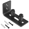 Miniatyrbillede 1 af 4: Skydedørs gulvguide, dørgulvguide, stalddørs gulvskinne, Macaron Carbon Steel Justerbar vægmonteret skydegulvstøtte Gulvguide