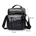Pikkukuva 4 / 5: Casual Miesten Business aitoa nahkaa Mini Crossbody laukku lehmän iho