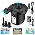 Miniatyrbild 1 av 5: Luftpump för uppblåsbara pooler, Elektrisk luftpump för uppblåsbara, snabbfyllningsinflator Deflator luftpump Perfekt
