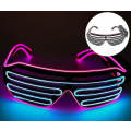 Miniatyrbild 1 av 2: Light Up Wire Shutter Neon Rave Led-glasögon, Glow In Dark Blinkande LED-solglasögon, självlysande glasögon för fester