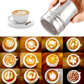 Miniatyrbillede 5 af 5: Rustfrit stål Chokolade Shaker, 16 stykker kaffe stencil Cappuccino stencil