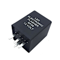 Miniatyrbillede 2 af 3: Bil 4-stifter LED-blinkrelä Fix Hyper Flash Blinkers Decoder Equalizer (svart)