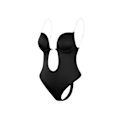 Miniatyrbillede 5 af 5: Fjernelse usynlige skulderstropper Body Shaper U-formet V-hals Wear-Black-M