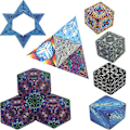Miniatyrbild 2 av 5: 3d Magnetic Cube Surfer Anti-stress pussel för barn Magic Mind Game for Brain Teaser Tree pattern