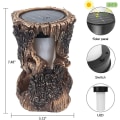 Miniatyrbilde 1 av 4: Solar Torch Light Led Simulering Flame Stump Light Vanntett Desktop Light
